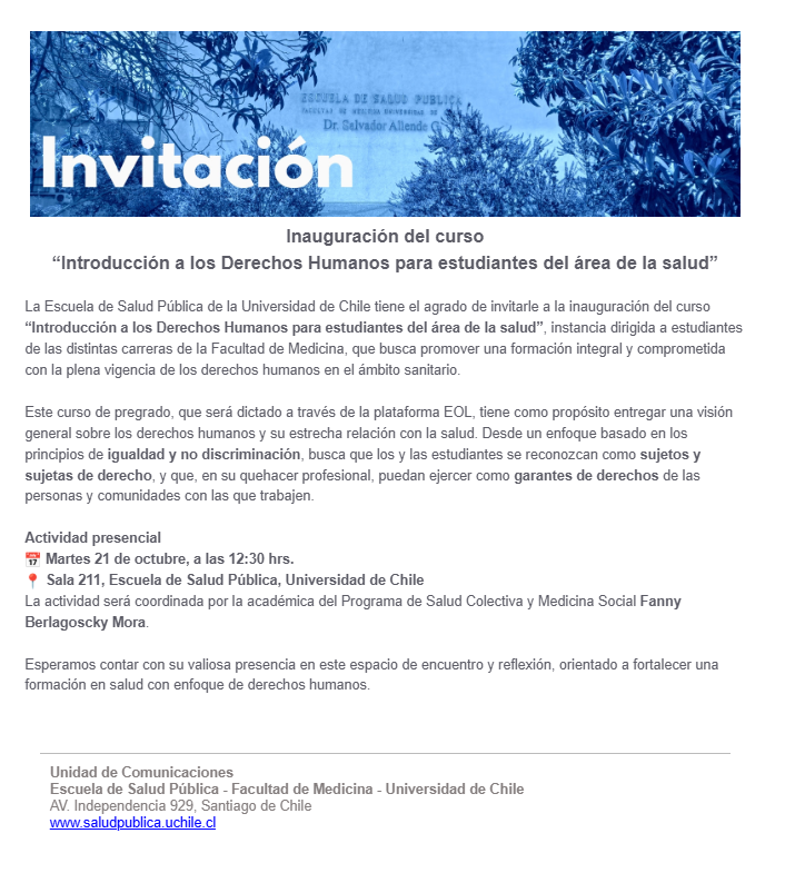 Inauguración curso “Introducción a los Derechos Humanos