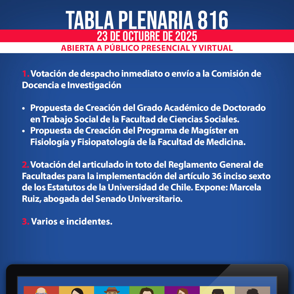 Afiche tabla plenaria N°816